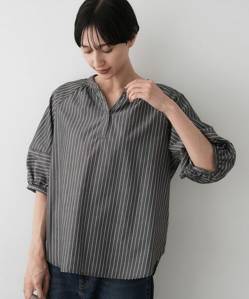 Dessin / デッサン シャツ・ブラウス | 【洗える/五分袖】ランタンスリーブスキッパーネックブラウス | 詳細13