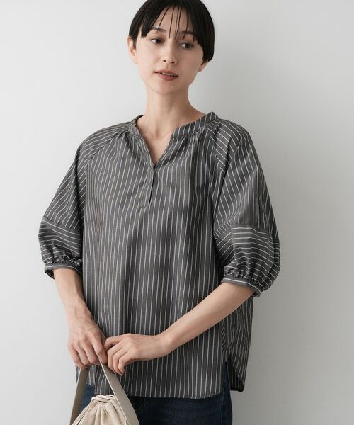 Dessin / デッサン シャツ・ブラウス | 【洗える/五分袖】ランタンスリーブスキッパーネックブラウス | 詳細14