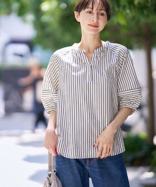 Dessin / デッサン シャツ・ブラウス | 【洗える/五分袖】ランタンスリーブスキッパーネックブラウス | 詳細3