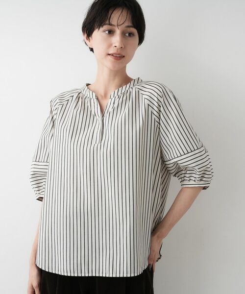 Dessin / デッサン シャツ・ブラウス | 【洗える/五分袖】ランタンスリーブスキッパーネックブラウス | 詳細5