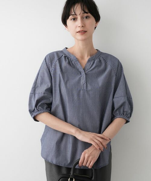 Dessin / デッサン シャツ・ブラウス | 【洗える/五分袖】ランタンスリーブスキッパーネックブラウス | 詳細9