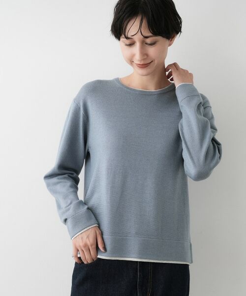 Dessin / デッサン ニット・セーター | 【ユニセックス/洗える】バイカラーニット | 詳細10