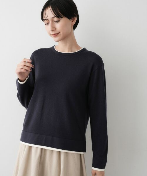 Dessin / デッサン ニット・セーター | 【ユニセックス/洗える】バイカラーニット | 詳細5