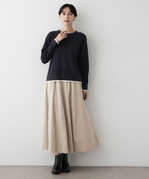 Dessin / デッサン ニット・セーター | 【ユニセックス/洗える】バイカラーニット | 詳細7