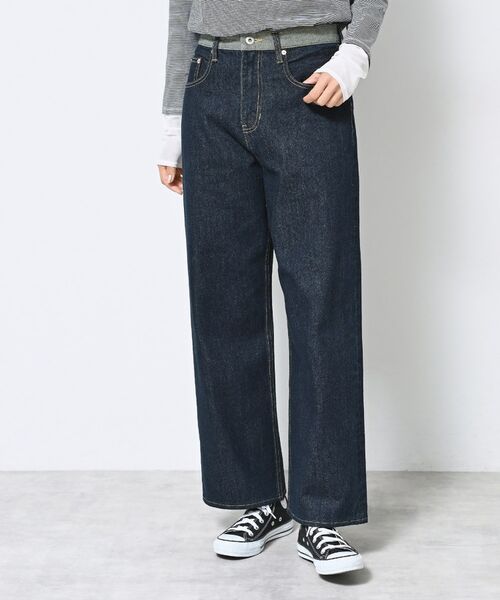 Dessin / デッサン デニムパンツ | 【ユニセックス・洗える】ワイドデニム(ネイビー(094))