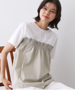 Dessin / デッサン カットソー | 【洗える】ビスチェ風ドッキングカットソー