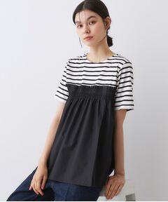 Dessin / デッサン カットソー | 【洗える】ビスチェ風ドッキングカットソー