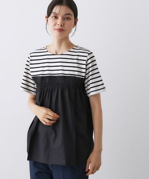 Dessin / デッサン カットソー | 【洗える】ビスチェ風ドッキングカットソー | 詳細1