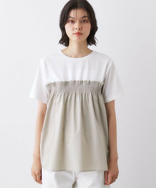 Dessin / デッサン カットソー | 【洗える】ビスチェ風ドッキングカットソー | 詳細13