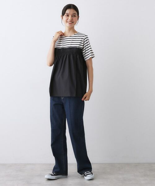 Dessin / デッサン カットソー | 【洗える】ビスチェ風ドッキングカットソー | 詳細3