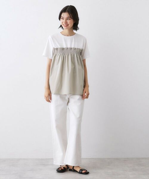 Dessin / デッサン カットソー | 【洗える】ビスチェ風ドッキングカットソー | 詳細7