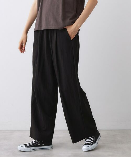 Dessin / デッサン パンツ | 【ウエストゴム/洗える】リラクシーナイロンパンツ | 詳細1