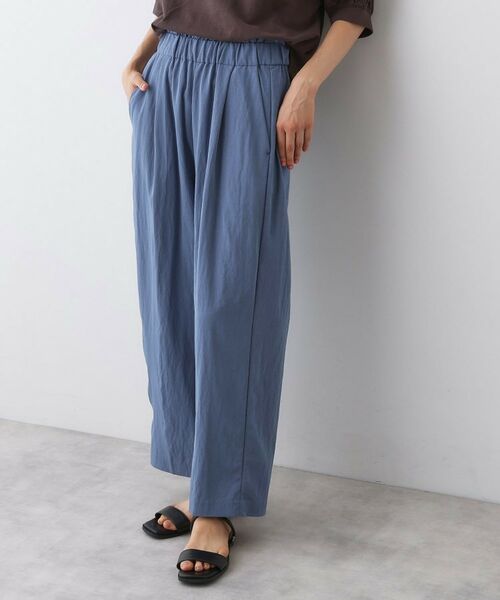Dessin / デッサン パンツ | 【ウエストゴム/洗える】リラクシーナイロンパンツ(ブルー(093))