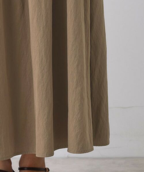 Dessin / デッサン ロング・マキシ丈スカート | 【ウエストゴム/洗える】シャーリングナイロンスカート | 詳細18