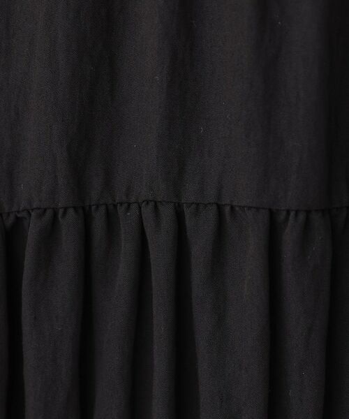 Dessin / デッサン ロング・マキシ丈スカート | 【ウエストゴム/洗える】シャーリングナイロンスカート | 詳細4