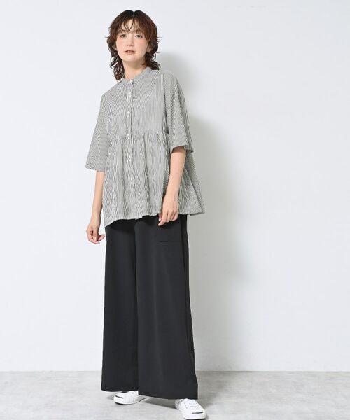 Dessin / デッサン シャツ・ブラウス | 【洗える/体型カバー】バンドカラーペプラムブラウス | 詳細11