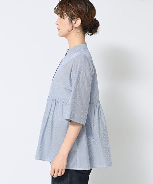 Dessin / デッサン シャツ・ブラウス | 【洗える/体型カバー】バンドカラーペプラムブラウス | 詳細18