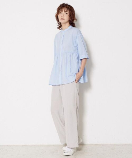 Dessin / デッサン シャツ・ブラウス | 【洗える/体型カバー】バンドカラーペプラムブラウス | 詳細6