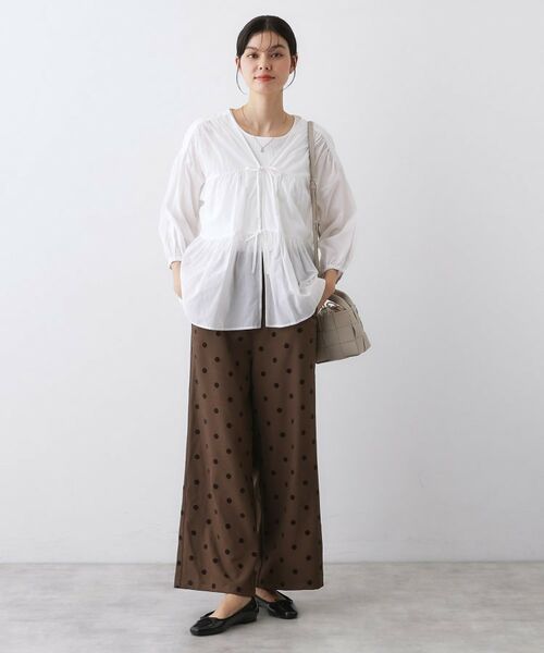 Dessin / デッサン シャツ・ブラウス | 【洗える】フロントリボン七分袖ブラウス | 詳細3