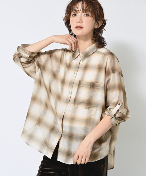 Dessin / デッサン シャツ・ブラウス | 【洗える】シアーオンブレーチェックシャツ | 詳細5