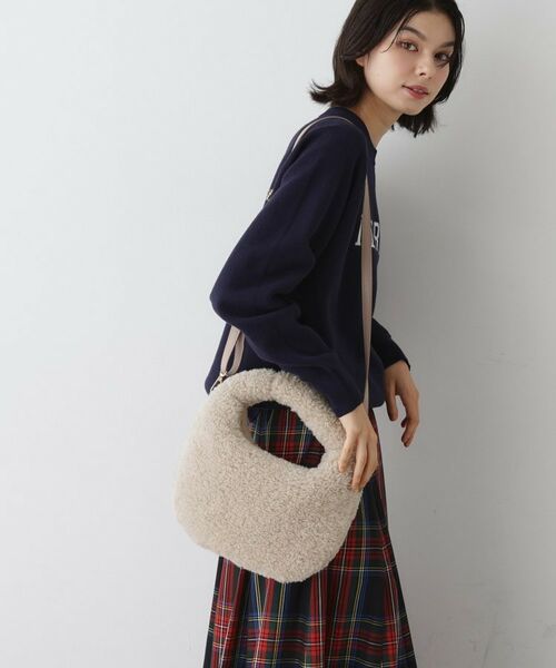 Dessin / デッサン ショルダーバッグ | 【2WAY・軽量】ボアBAG(ライトベージュ(051))