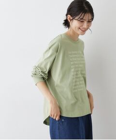 Dessin / デッサン カットソー | 【洗える】メッセージロゴロングスリーブTシャツ