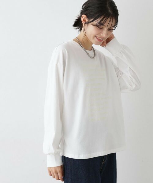 Dessin / デッサン カットソー | 【洗える】メッセージロゴロングスリーブTシャツ | 詳細2