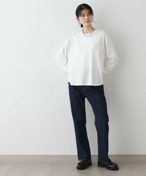 Dessin / デッサン カットソー | 【洗える】メッセージロゴロングスリーブTシャツ | 詳細3