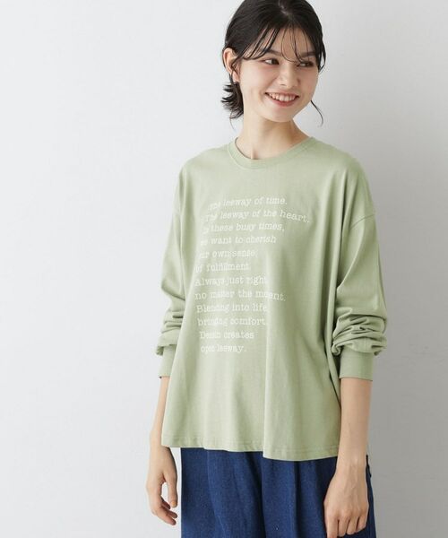 Dessin / デッサン カットソー | 【洗える】メッセージロゴロングスリーブTシャツ | 詳細5