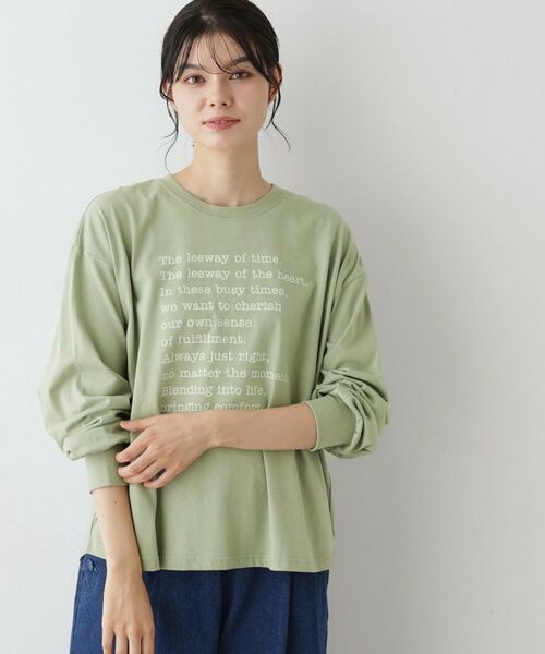 Dessin / デッサン カットソー | 【洗える】メッセージロゴロングスリーブTシャツ | 詳細6