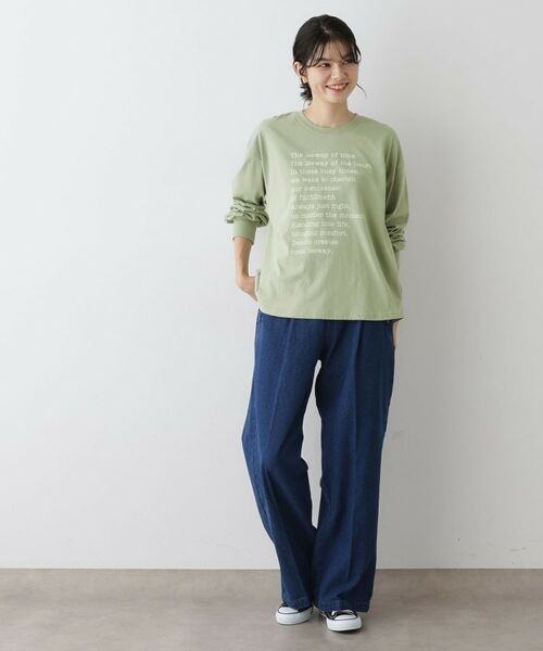 Dessin / デッサン カットソー | 【洗える】メッセージロゴロングスリーブTシャツ | 詳細7