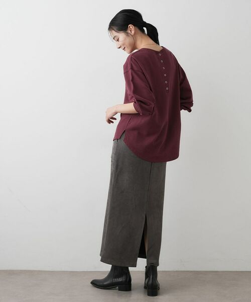 Dessin / デッサン カットソー | 【360度可愛い・洗える】バックヘンリーカットソー | 詳細18