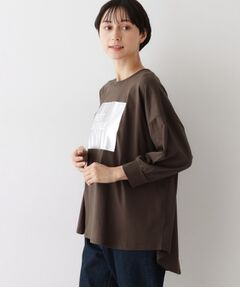 Dessin / デッサン カットソー | 【洗える】箔プリントロングTシャツ