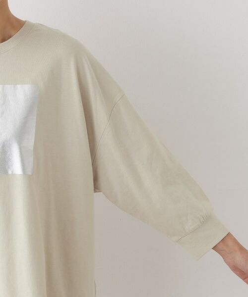 Dessin / デッサン カットソー | 【洗える】箔プリントロングTシャツ | 詳細17