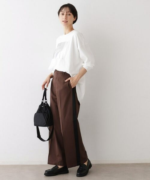 Dessin / デッサン カットソー | 【洗える】箔プリントロングTシャツ | 詳細3