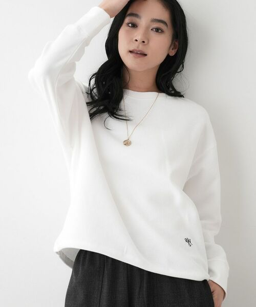 Dessin / デッサン カットソー | 【洗える】裾ドロスト付きカットソー(ホワイト(002))