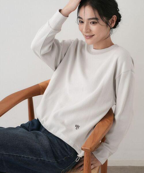 Dessin / デッサン カットソー | 【洗える】裾ドロスト付きカットソー(グレージュ(050))