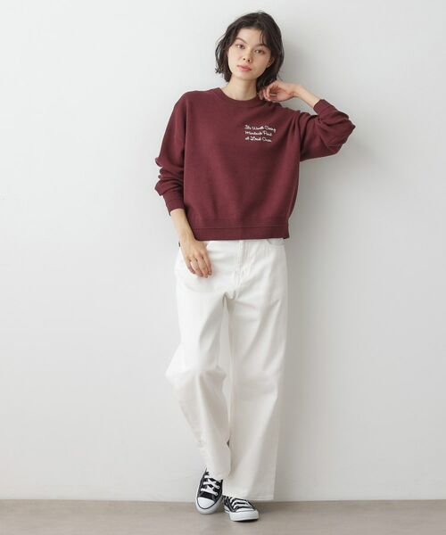 Dessin / デッサン ニット・セーター | 【洗える】メッセージ刺繍入りジャカードニット | 詳細11