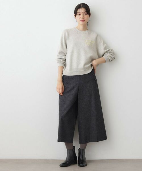 Dessin / デッサン ニット・セーター | 【洗える】メッセージ刺繍入りジャカードニット | 詳細3