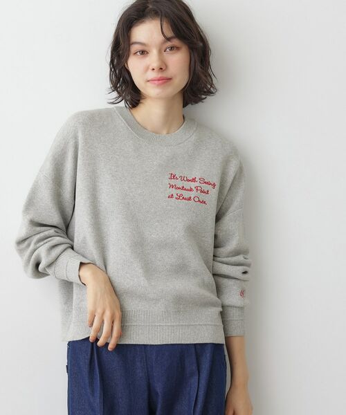 Dessin / デッサン ニット・セーター | 【洗える】メッセージ刺繍入りジャカードニット | 詳細6