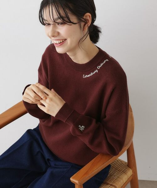 Dessin / デッサン ニット・セーター | 【洗える】刺繍入りジャカードニット | 詳細10