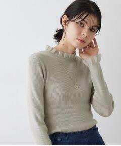 Dessin / デッサン ニット・セーター | 【洗える】オーガンジーフリルニット