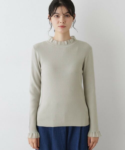 Dessin / デッサン ニット・セーター | 【洗える】オーガンジーフリルニット | 詳細13