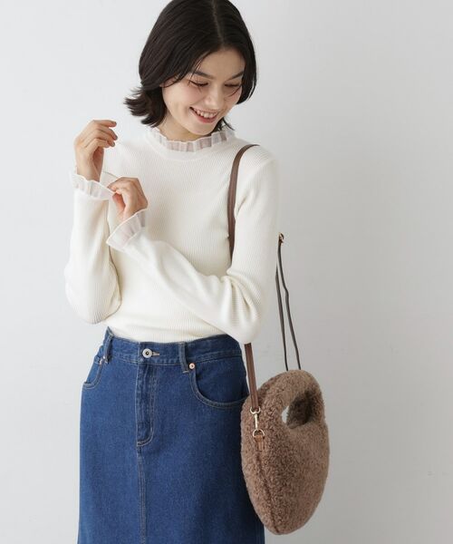 Dessin / デッサン ニット・セーター | 【洗える】オーガンジーフリルニット | 詳細2