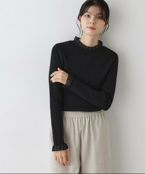 Dessin / デッサン ニット・セーター | 【洗える】オーガンジーフリルニット | 詳細5