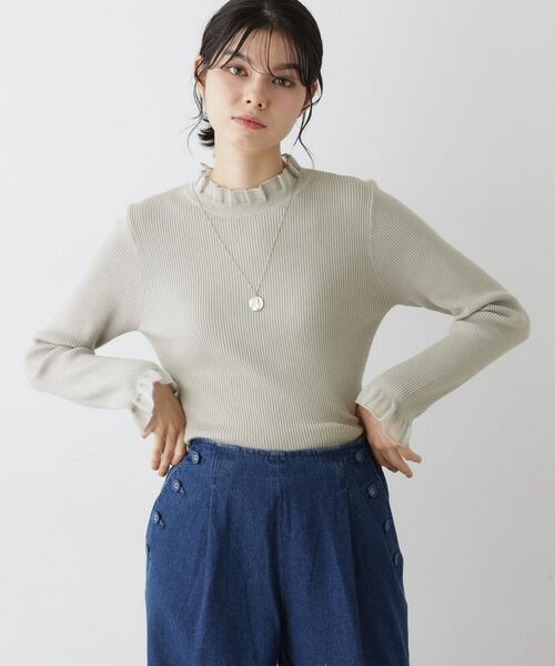 Dessin / デッサン ニット・セーター | 【洗える】オーガンジーフリルニット | 詳細9