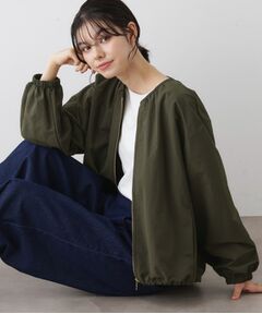 Dessin / デッサン レザーブルゾン・ジャケット | 【撥水・洗える】クルーネックブルゾン