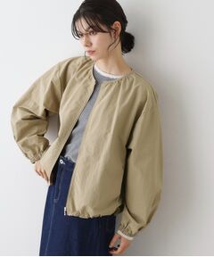 Dessin / デッサン レザーブルゾン・ジャケット | 【撥水・洗える】クルーネックブルゾン