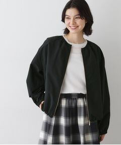 Dessin / デッサン レザーブルゾン・ジャケット | 【撥水・洗える】クルーネックブルゾン