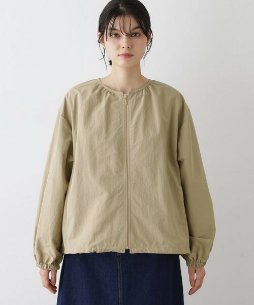 Dessin / デッサン レザーブルゾン・ジャケット | 【撥水・洗える】クルーネックブルゾン | 詳細13